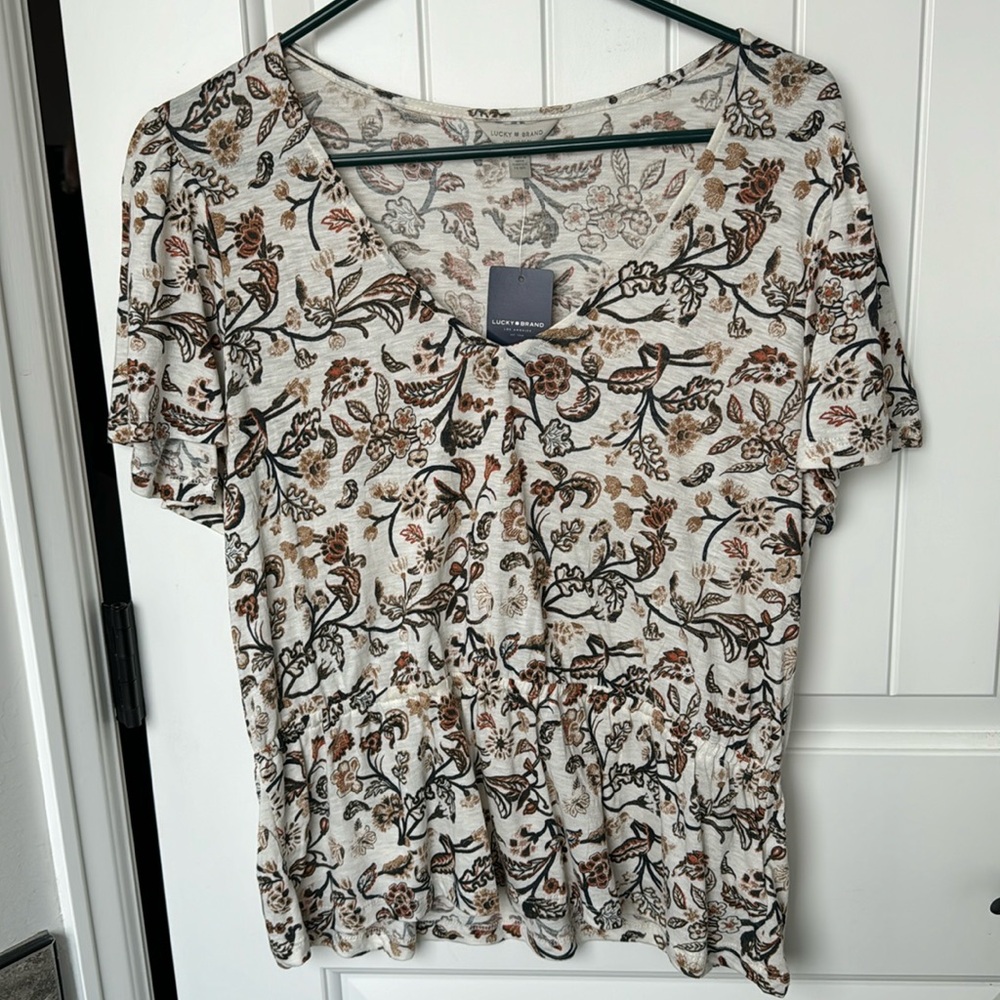 Lucky Brand Floral Print Blouse